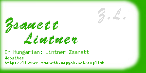 zsanett lintner business card
